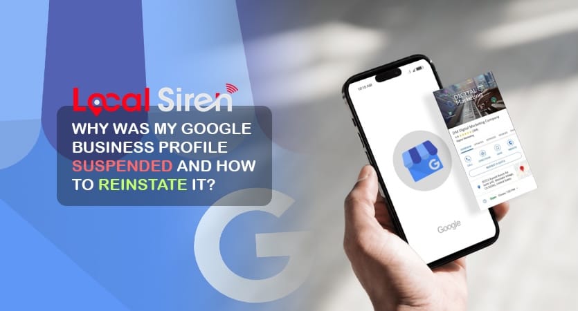 Why was my Google profile suspended?